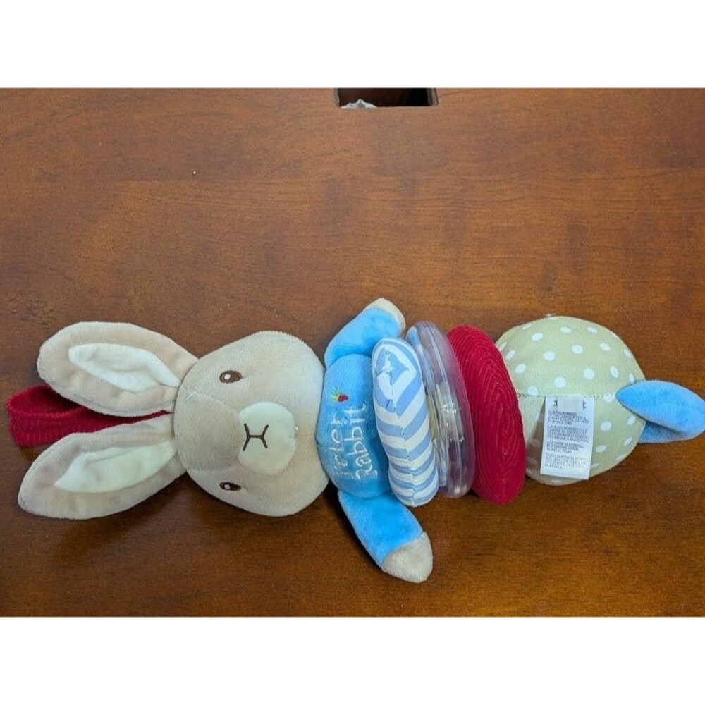 Kids Preferred Peter Rabbit Activity Toy Baby Plush Rattle Teether Vibrates Pull - Picture 6 of 8